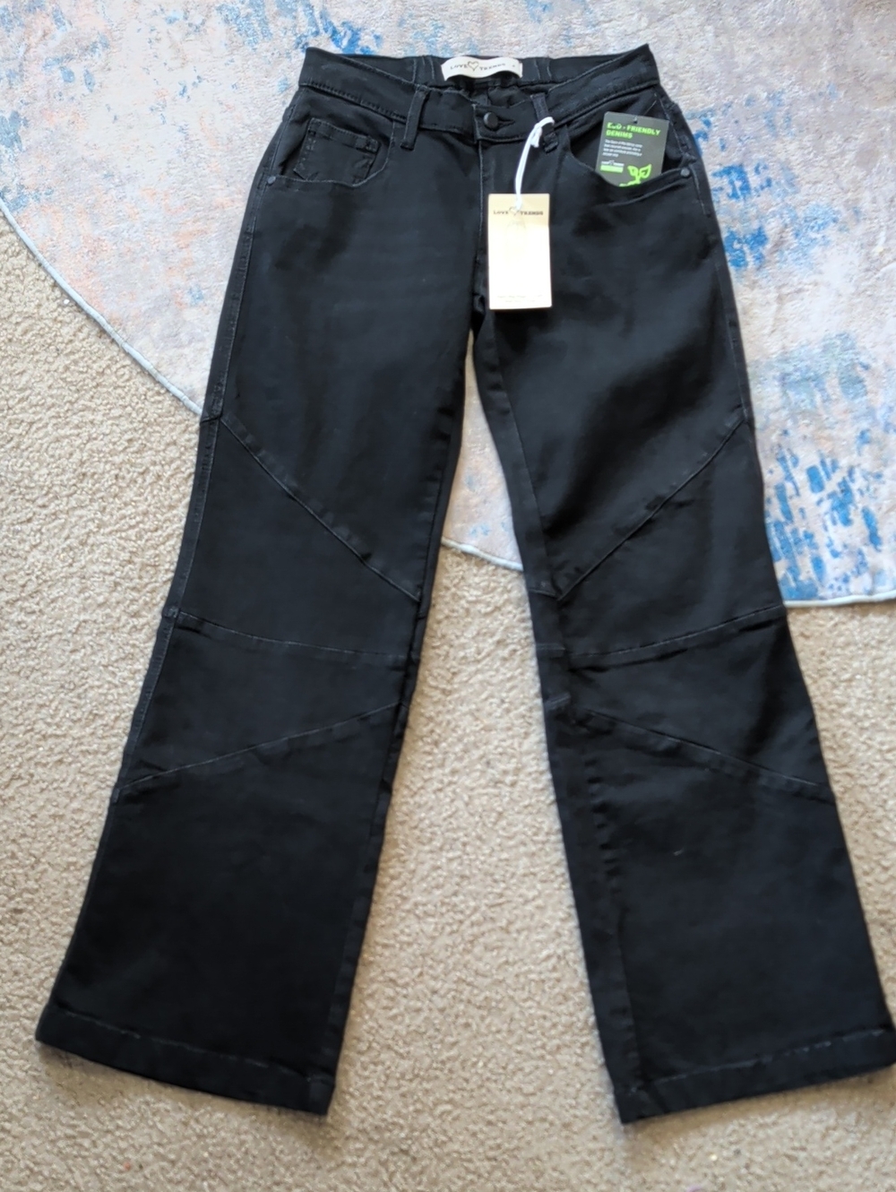 Love Trends Black Wide-Leg Jeans - Contemporary Panel Detail Women's 3